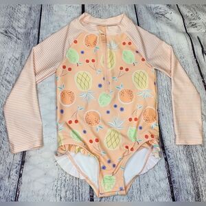 Carter's child of mine, 3T, peach color with fruit design swimming suit